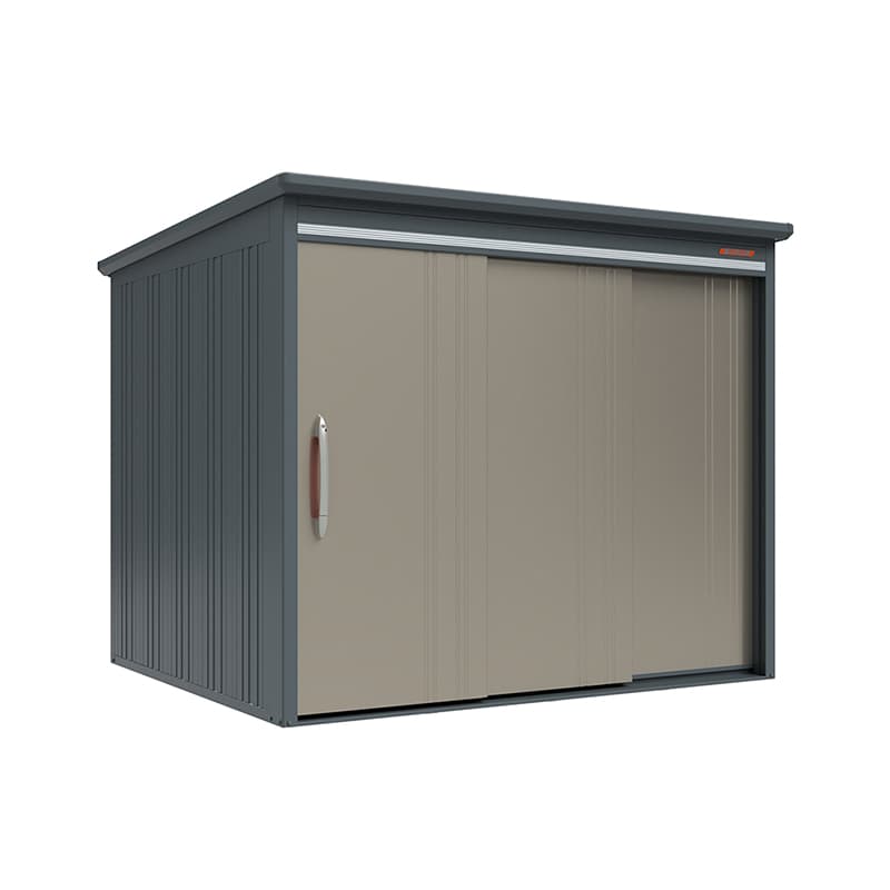 田窪工業所 中・大型物置 BELOS 豪雪型 結露減少屋根 背面棚 B-K2522AB アンバーゴールド 1台（ご注文単位1台）【直送品】