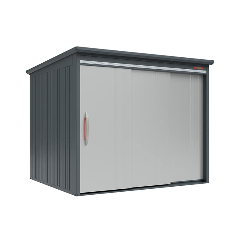 田窪工業所 中・大型物置 BELOS 豪雪型 標準屋根 側面棚 B-G2522YLS ルミナスシルバー 1台（ご注文単位1台）【直送品】