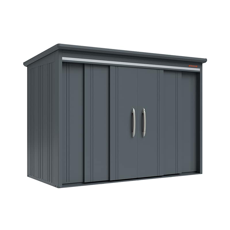 田窪工業所 中・大型物置 BELOS 一般型 結露減少屋根 棚なし B-Z2914NGR ブルイッシュグレー 1台（ご注文単位1台）【直送品】