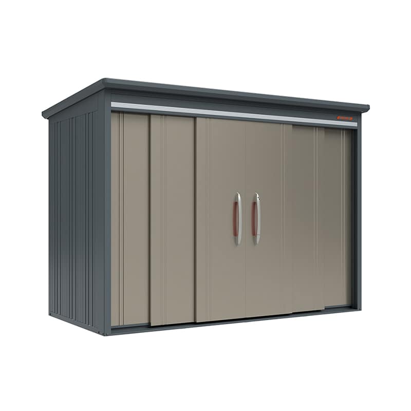 田窪工業所 中・大型物置 BELOS 豪雪型 結露減少屋根 側面棚 B-K2914YAB アンバーゴールド 1台（ご注文単位1台）【直送品】