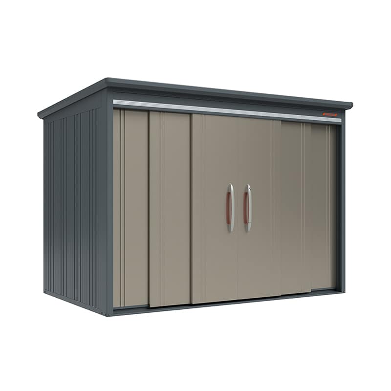 田窪工業所 中・大型物置 BELOS 豪雪型 標準屋根 側面棚 B-G2918YAB アンバーゴールド 1台（ご注文単位1台）【直送品】