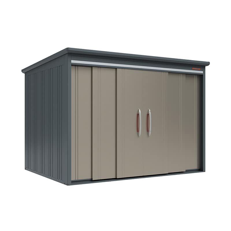 田窪工業所 中・大型物置 BELOS 一般型 結露減少屋根 背面棚 B-Z2922AB アンバーゴールド 1台（ご注文単位1台）【直送品】