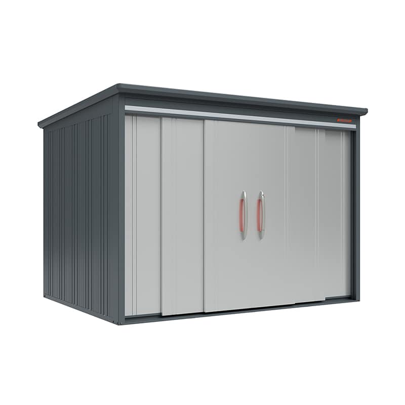 田窪工業所 中・大型物置 BELOS 豪雪型 結露減少屋根 棚なし B-K2922NLS ルミナスシルバー 1台（ご注文単位1台）【直送品】