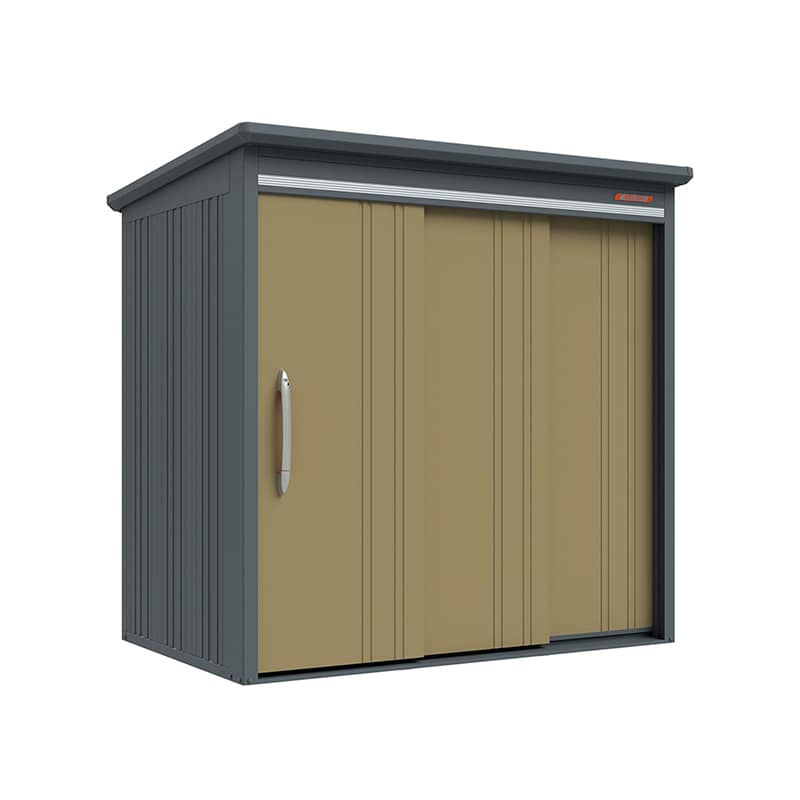 田窪工業所 中・大型物置 BELOS 豪雪型 結露減少屋根 背面棚 B-K2114KA ナッツカーキ 1台（ご注文単位1台）【直送品】