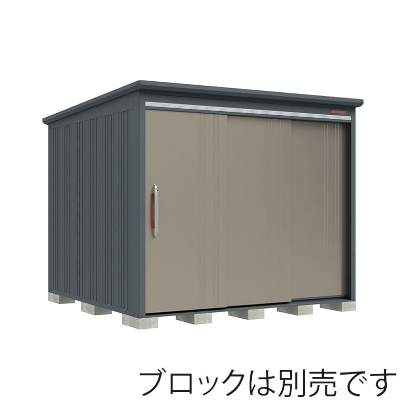 田窪工業所 中・大型物置 BELOS 豪雪型 結露減少屋根 棚なし B-K2526NAB アンバーゴールド 1台（ご注文単位1台）【直送品】