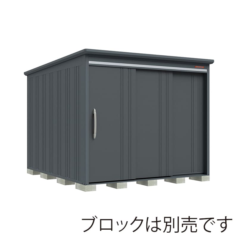 田窪工業所 中・大型物置 BELOS 豪雪型 結露減少屋根 背面棚 B-K2530GR ブルイッシュグレー 1台（ご注文単位1台）【直送品】