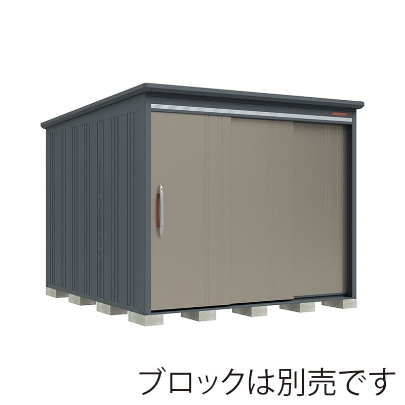 田窪工業所 中・大型物置 BELOS 一般型 標準屋根 側面棚 B-2530YAB アンバーゴールド 1台（ご注文単位1台）【直送品】