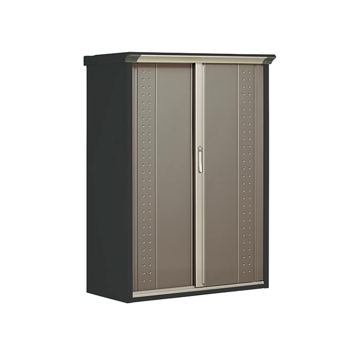 田窪工業所 小型物置 グランプレステージ ジャンプ 全面棚タイプ 本体アイボリーブラック GPY115BFCB カーボンブラウン 1台（ご注文単位1台）【直送品】