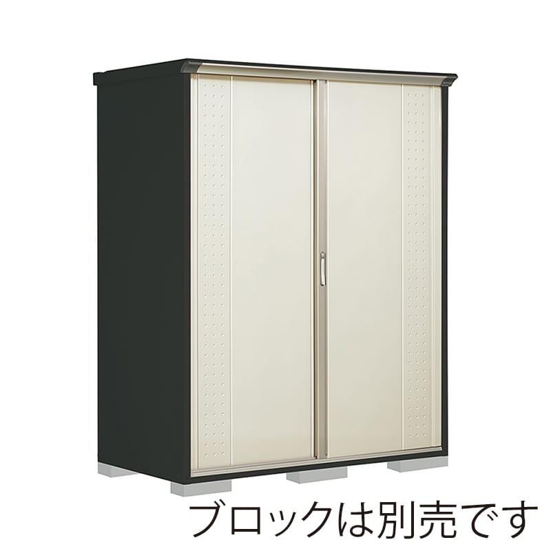 田窪工業所 小型物置 グランプレステージ ジャンプ 全面棚タイプ 本体アイボリーブラック GPY179HFMW ムーンホワイト 1台（ご注文単位1台）【直送品】