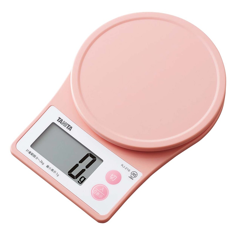 タニタ デジタルクッキングスケール 2kg KJ-216PK 1個(ご注文単位1個)【直送品】