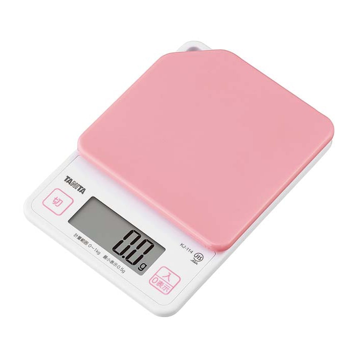 タニタ デジタルクッキングスケール 1kg KJ-114 PK ストロベリーピンク 1個(ご注文単位1個)【直送品】