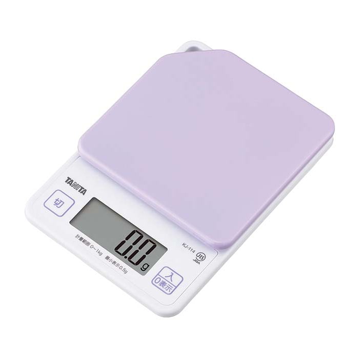 タニタ デジタルクッキングスケール 1kg KJ-114 PP ブルーベリーパープル 1個(ご注文単位1個)【直送品】