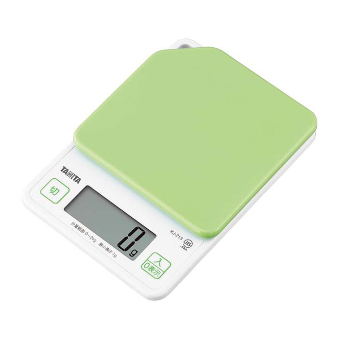 タニタ デジタルクッキングスケール 2kg KJ-213 GR アボカドグリーン 1個(ご注文単位1個)【直送品】
