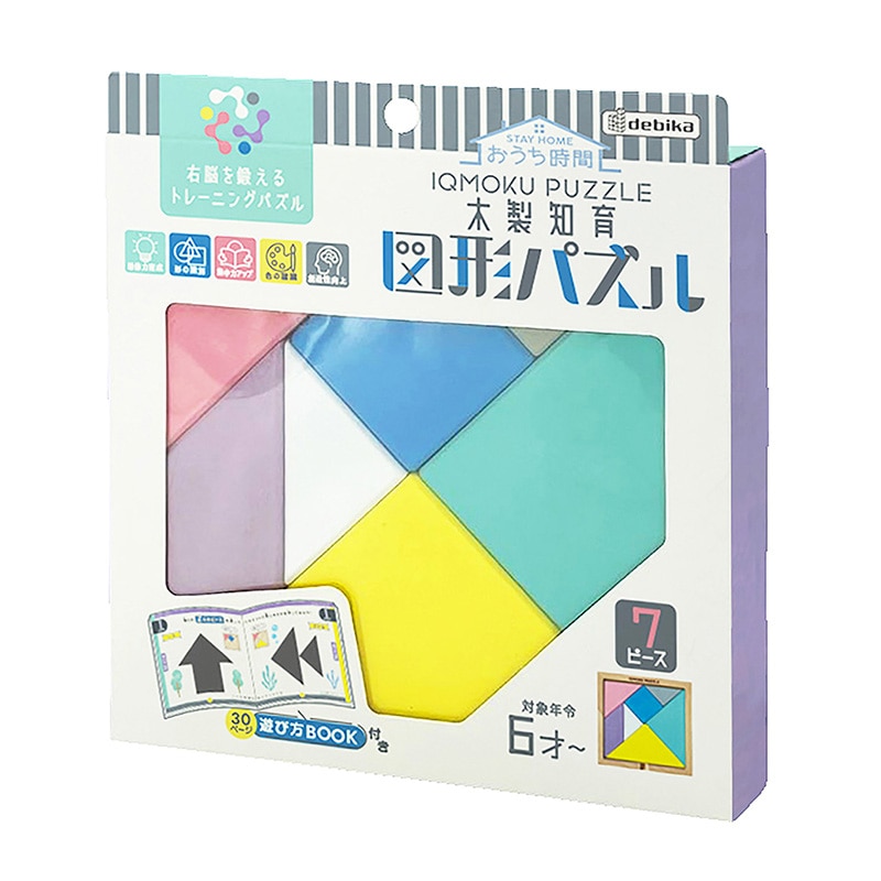 デビカ イクモク　木製知育　図形パズル  113015 1個（ご注文単位1個）【直送品】