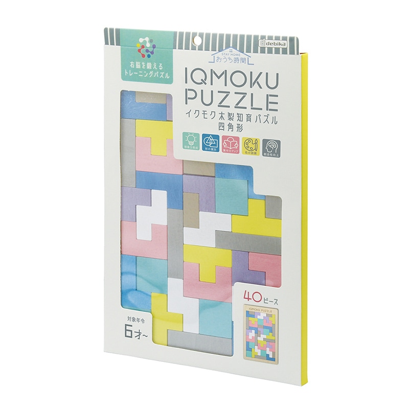 デビカ イクモク 木製知育パズル 四角形 113017 1個(ご注文単位1個)【直送品】