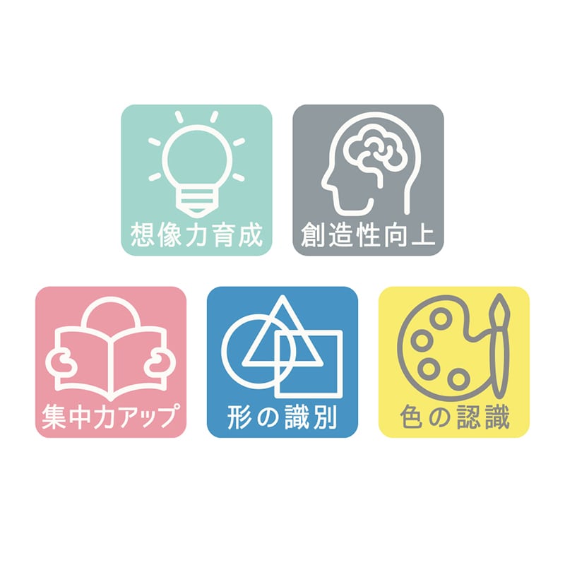 デビカ イクモク 木製知育パズル 四角形 113017 1個(ご注文単位1個)【直送品】