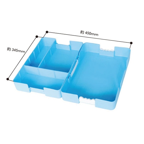 デビカ つながるパッチン! おどうぐばこ 手さげ付 ブルー 041440 1個(ご注文単位1個)【直送品】