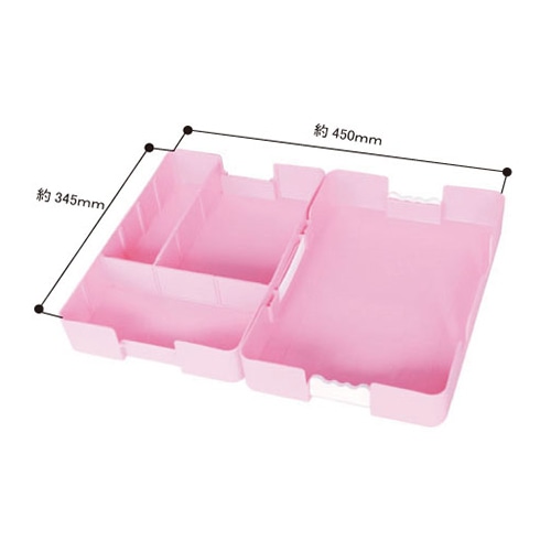 デビカ つながるパッチン! おどうぐばこ 手さげ付 ピンク 041441 1個(ご注文単位1個)【直送品】