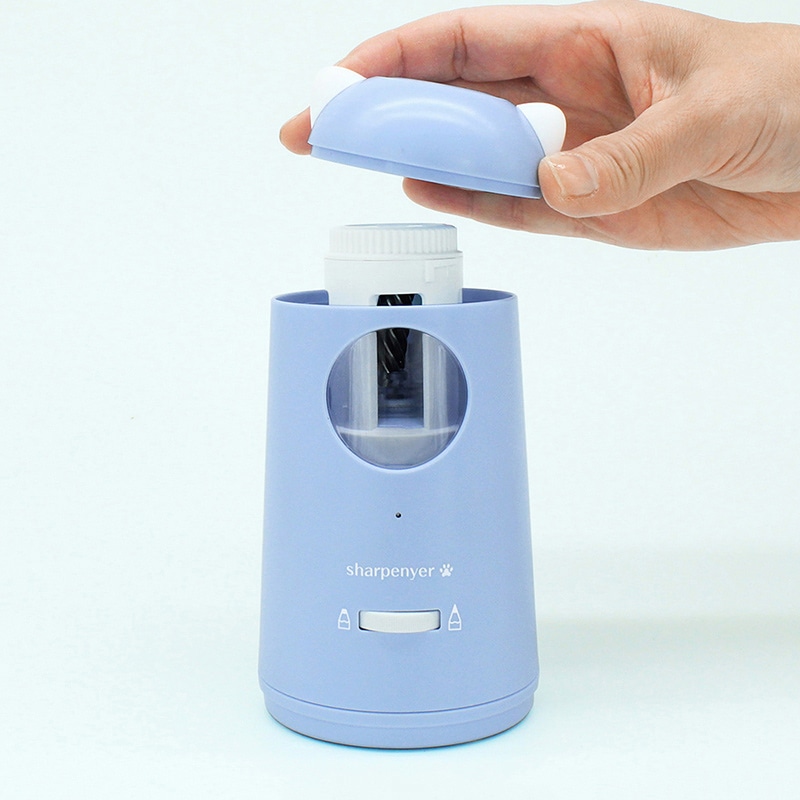 デビカ 充電式えんぴつけずり シャープニャー ブルー 043747 1台(ご注文単位1台)【直送品】