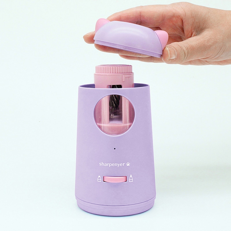 デビカ 充電式えんぴつけずり シャープニャー パープル 043748 1台(ご注文単位1台)【直送品】