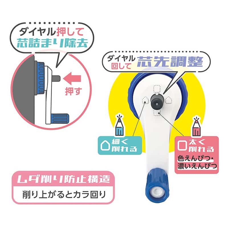 デビカ しっかり削れる！ミニえんぴつけずり ミントパープル 043751 1個（ご注文単位1個）【直送品】