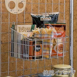 アイリスオーヤマ メタルラックパーツ バスケット 25×17 MR-217B 1個(ご注文単位1個)【直送品】