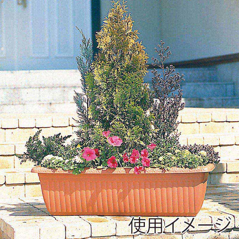 アイリスオーヤマ レリーフプランター 850 テラコッタブラウン 1個(ご注文単位10個)【直送品】