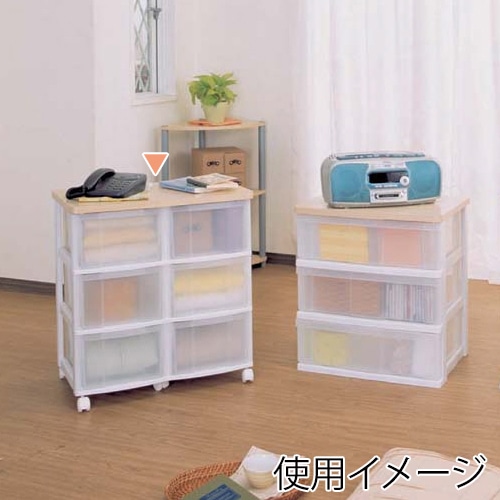 アイリスオーヤマ ウッドトップチェスト 6段 ホワイト/ナチュラル CCW-626 1台(ご注文単位1台)【直送品】