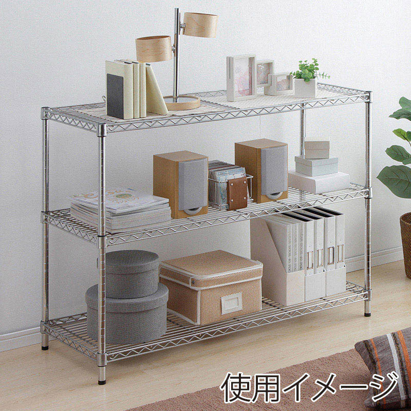 アイリスオーヤマ メタルラック ミニ 幅80cm 3段 MTO-8008C 1台(ご注文単位1台)【直送品】