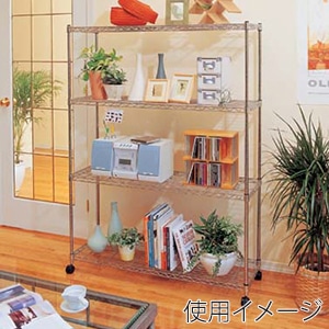 アイリスオーヤマ メタルラック ミニ 幅110cm 4段 MTO-1115C 1台(ご注文単位1台)【直送品】