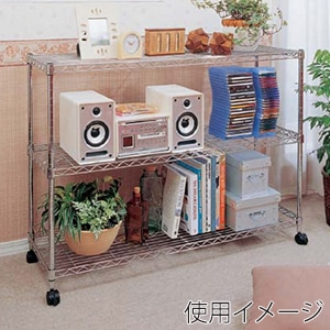 アイリスオーヤマ メタルラック　ミニ　幅110cm　3段  MTO-1108C 1台（ご注文単位1台）【直送品】