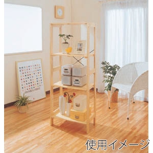 アイリスオーヤマ ウッディラック　幅58.5cm　4段 クリア WOR-5315 1台（ご注文単位1台）【直送品】