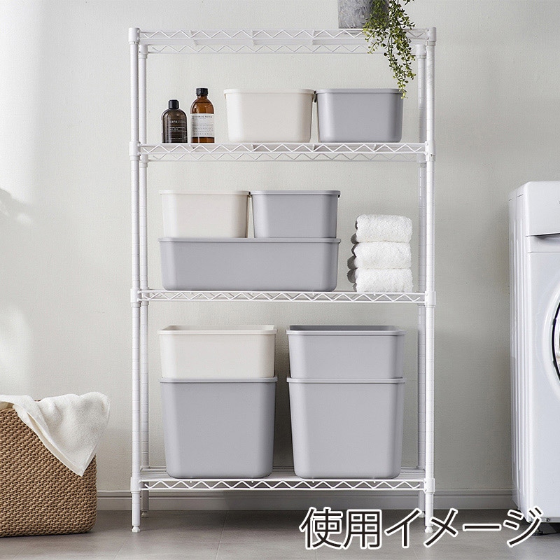 アイリスオーヤマ カラーメタルラック 4段 75×35×123 ホワイト CMM-75124 1台(ご注文単位1台)【直送品】