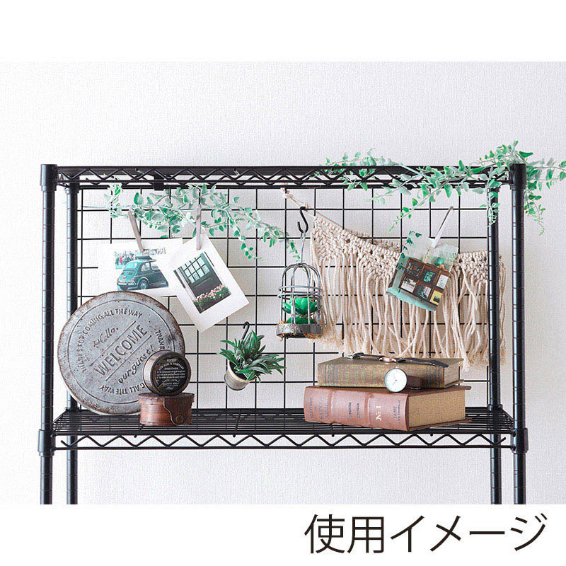 アイリスオーヤマ カラーメタルラック　幅75cm　4段 ブラック CMM-75144 1台（ご注文単位1台）【直送品】