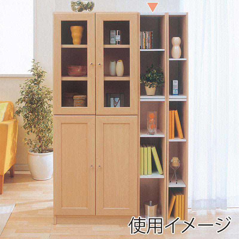 アイリスオーヤマ スペースユニット　幅20cm　2段 ホワイト／ライトメープル UB-6020 1台（ご注文単位1台）【直送品】