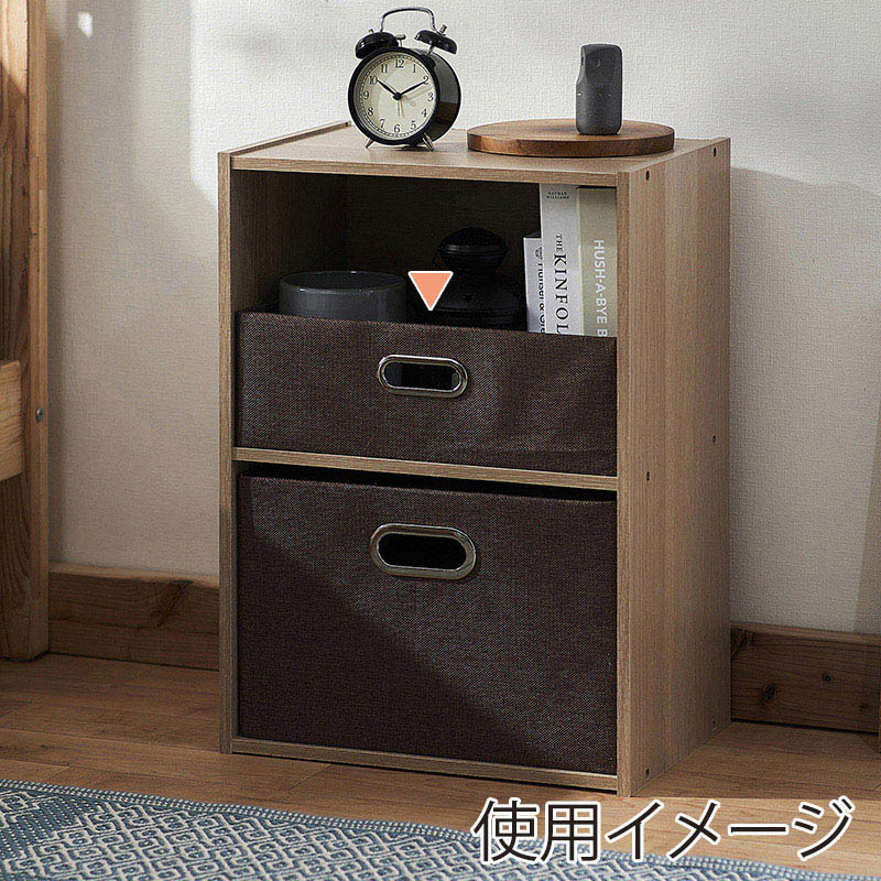 アイリスオーヤマ インナーボックス 浅型 ブラウン IB-38 1個(ご注文単位1個)【直送品】