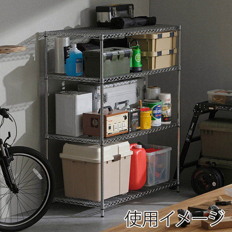 アイリスオーヤマ メタルラック 120×61 4段 MR-1215DJ 1台(ご注文単位1台)【直送品】