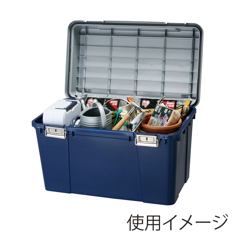 アイリスオーヤマ 密閉バックルストッカー 105L ダークブルー KB-780 1台(ご注文単位5台)【直送品】