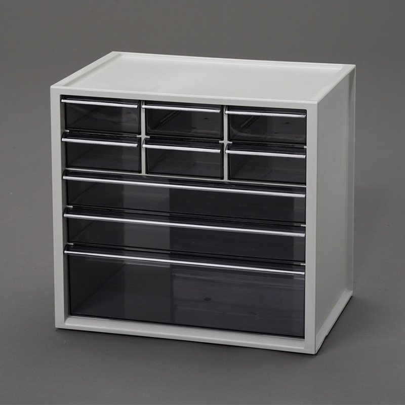 アイリスオーヤマ 小物キャビネット ライトグレー KC-350DR 1個(ご注文単位1個)【直送品】