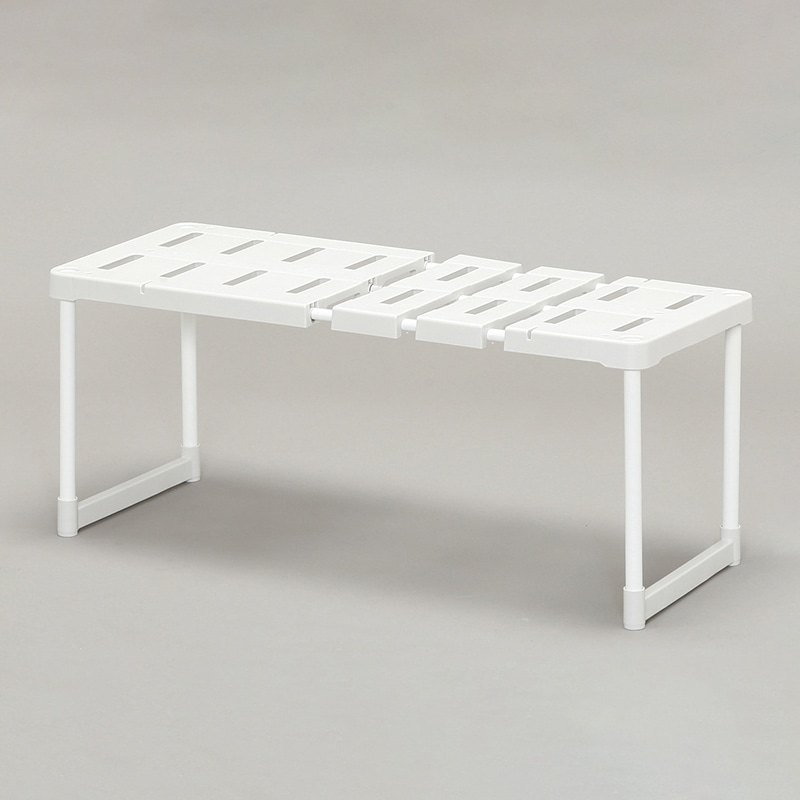 アイリスオーヤマ 伸縮押入れ整理棚 グレー SOR-370 1台(ご注文単位4台)【直送品】