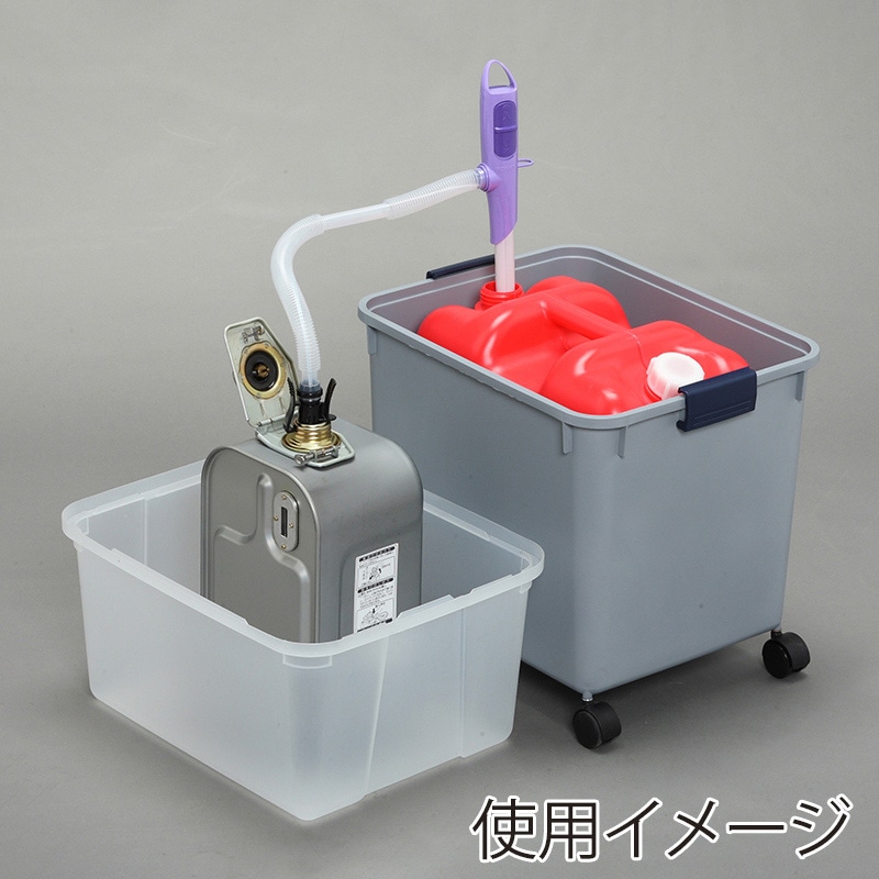 アイリスオーヤマ ポリタンクボックス キャスター付き クリア/グレー AB-360 1台(ご注文単位5台)【直送品】