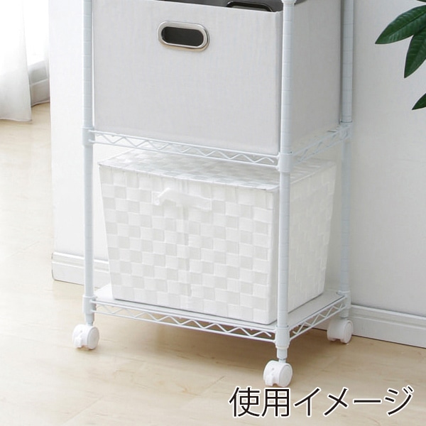 アイリスオーヤマ カラーバスケット　深型 ホワイト CBK-38D 1個（ご注文単位1個）【直送品】