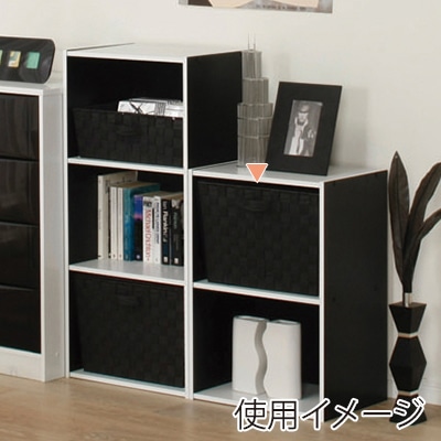 アイリスオーヤマ カラーバスケット 深型 ブラック CBK-38D 1個(ご注文単位1個)【直送品】