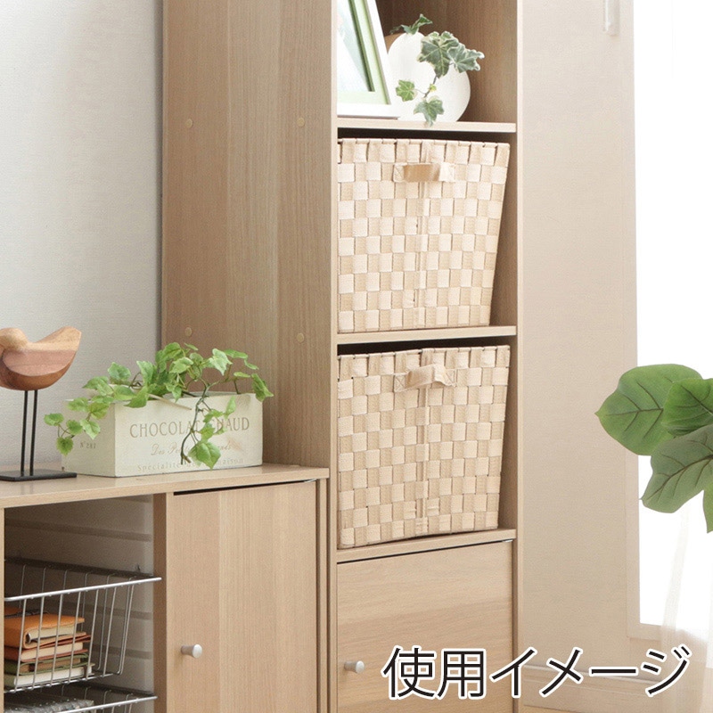 アイリスオーヤマ カラーバスケット 深型 ベージュ CBK-38D 1個(ご注文単位1個)【直送品】