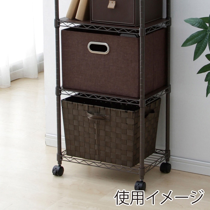 アイリスオーヤマ カラーバスケット　深型 ブラウン CBK-38D 1個（ご注文単位1個）【直送品】