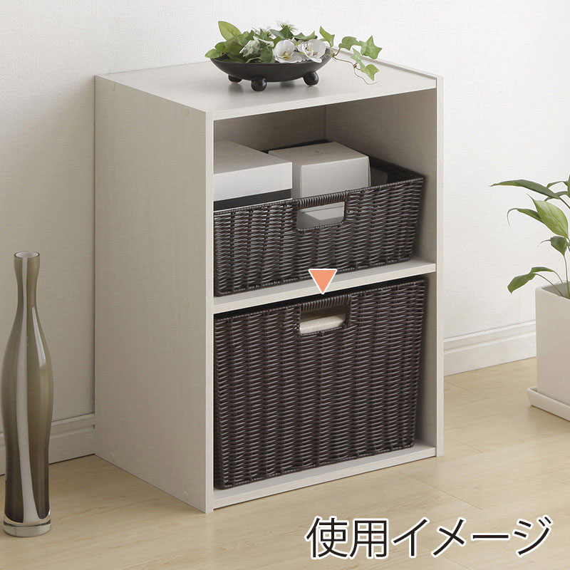 アイリスオーヤマ カラー編みバスケット 深型 ブラウン KAB-38D 1個(ご注文単位1個)【直送品】