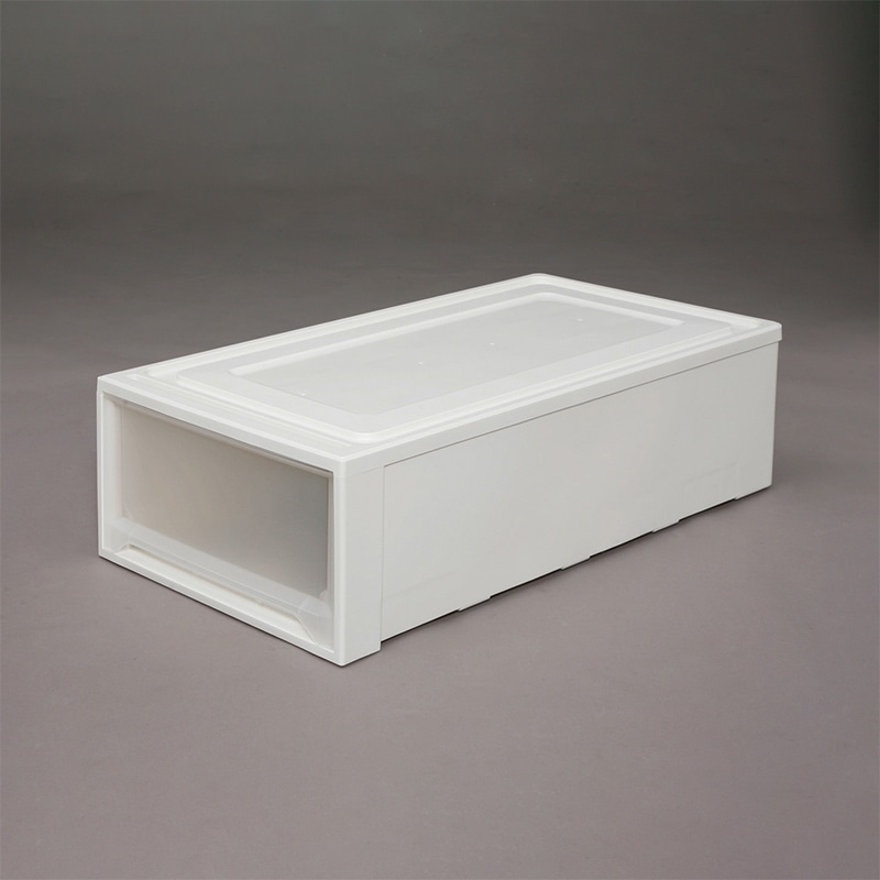 アイリスオーヤマ ロングチェスト 39×74×23 ホワイト/クリア MG-7423 1台(ご注文単位4台)【直送品】