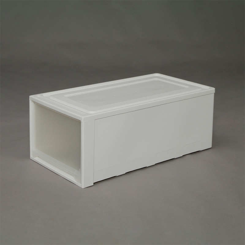 アイリスオーヤマ ロングチェスト 39×74×30 ホワイト/クリア MG-7430 1台(ご注文単位3台)【直送品】