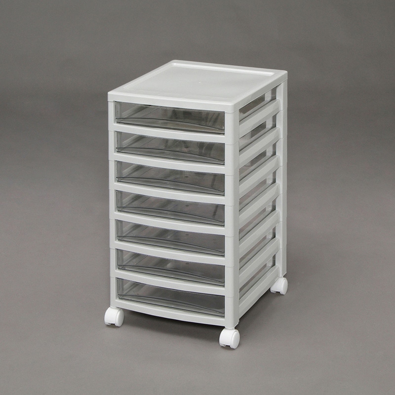 アイリスオーヤマ オフィスチェスト 浅7段 ライトグレー OCE-S700R 1台(ご注文単位1台)【直送品】