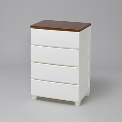 アイリスオーヤマ ウッドトップチェスト 幅56cm 4段 ホワイト MG-554 1台(ご注文単位1台)【直送品】
